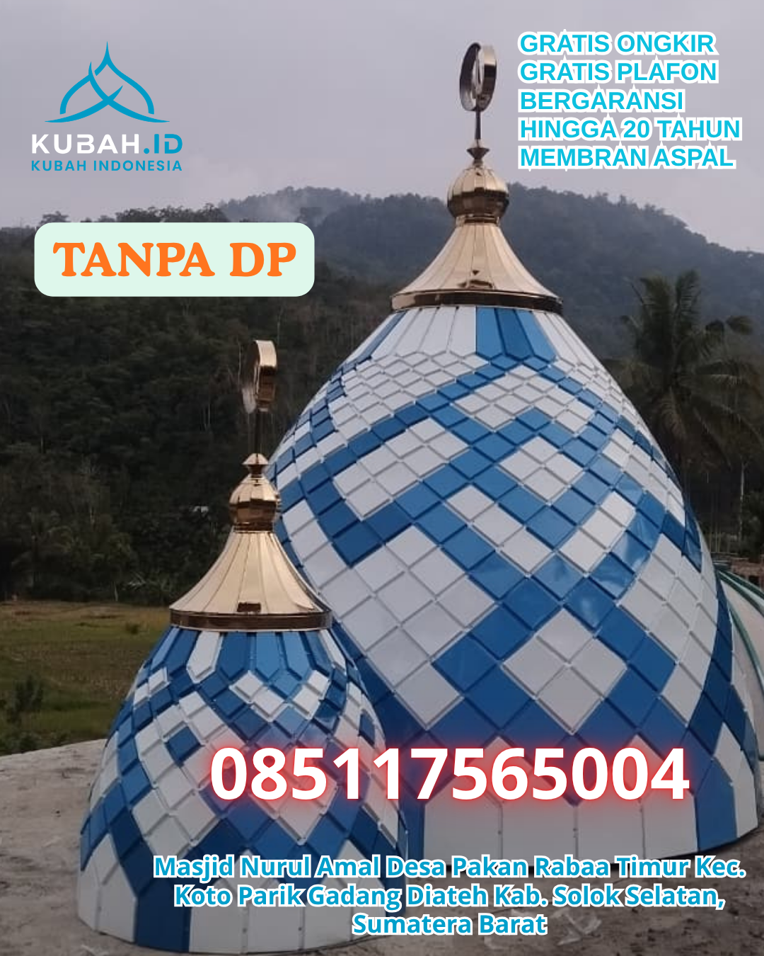 KUBAH MASJID GRC KUALITAS PILIHAN KEC. MANGANITU SELATAN KAB. KEPULAUAN SANGIHE PROV. SULAWESI UTARA WA 085117565004