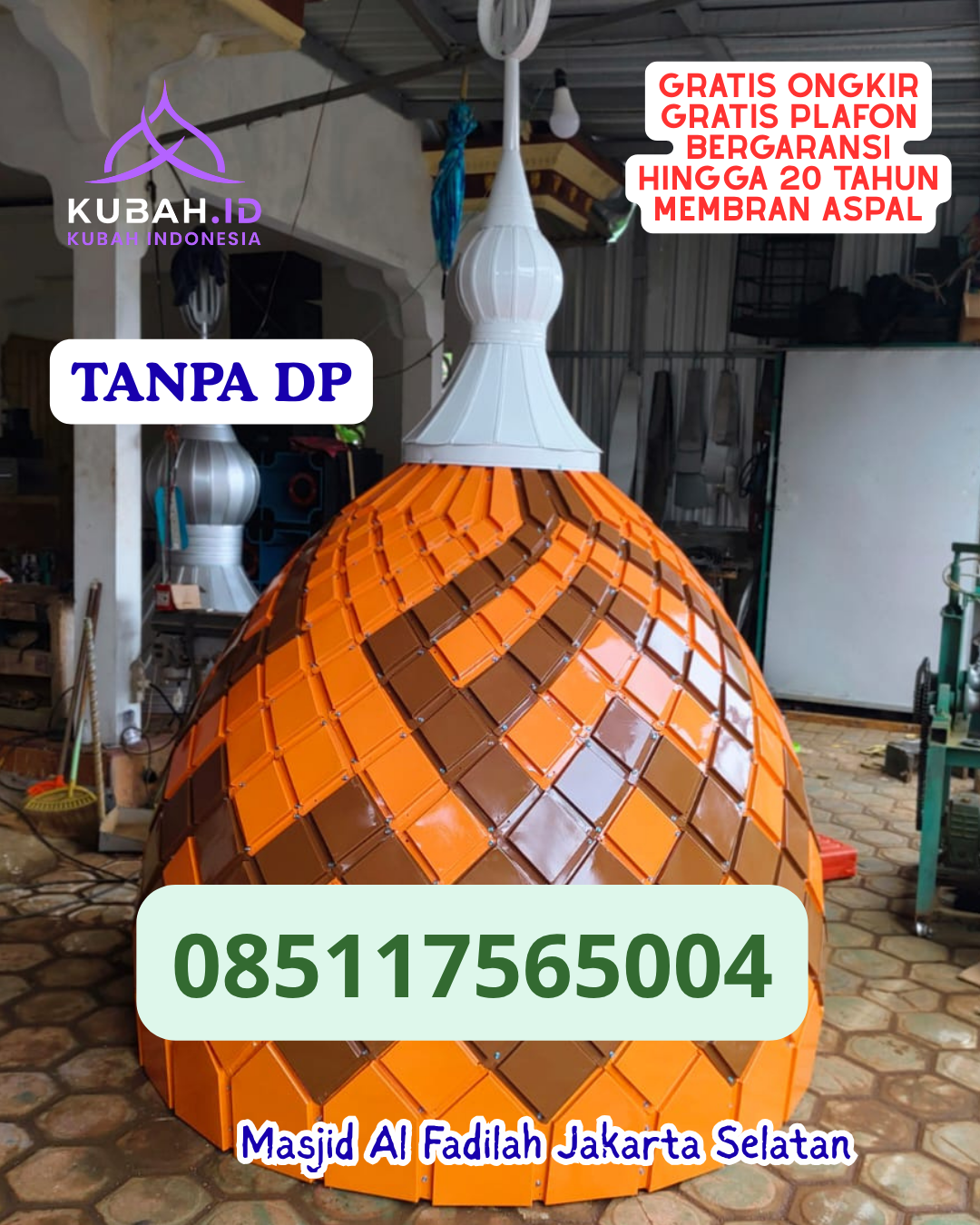 KUBAH MASJID STAINLESS STEEL TAHAN CUACA KEC. SELAPARANG KOTA MATARAM PROV. NUSA TENGGARA BARAT WA 085117565004