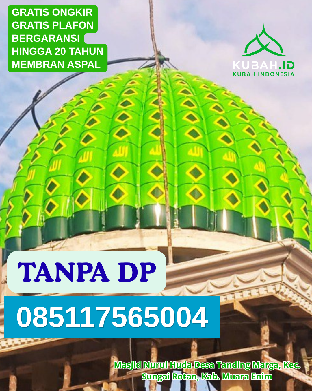 JUAL KUBAH MASJID GALVALUME HARGA TERJANGKAU KEC. BINAMU KAB. JENEPONTO PROV. SULAWESI SELATAN WA 085117565004