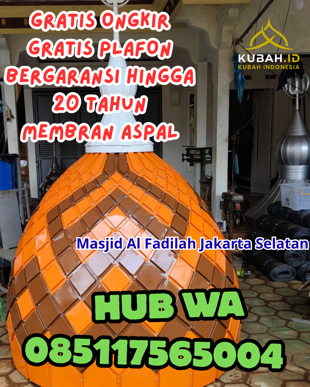 KUBAH MASJID ENAMEL HARGA TERJANGKAU DI PEKANBARU KOTA, PEKANBARU, RIAU (WA: 085117565004)