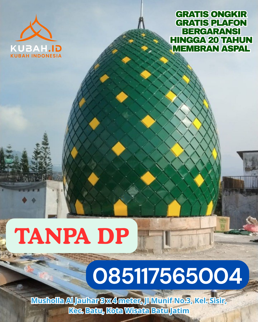 KUBAH MASJID GALVALUME BERGARANSI KEC. PONRANG KAB. LUWU PROV. SULAWESI SELATAN WA 085117565004