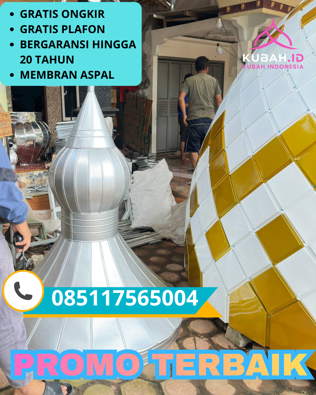 KUBAH MASJID GALVALUM HARGA TERJANGKAU DI KEC. PARUNGKUDA, KAB. SUKABUMI (WA: 085117565004)
