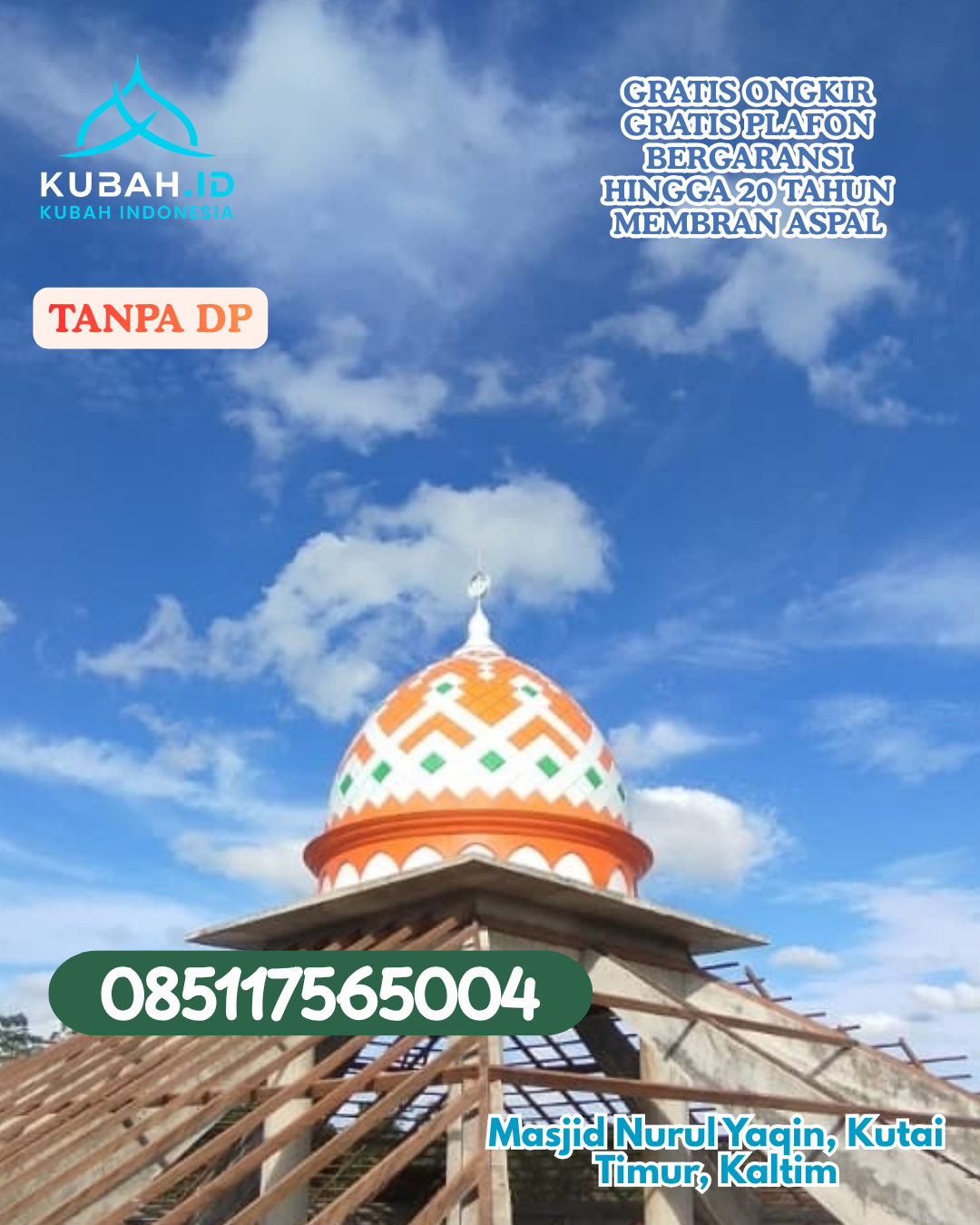 KUBAH MASJID GRC KUAT DAN AWET KEC. KEMBANGAN JAKARTA BARAT PROV. JAKARTA WA 085117565004