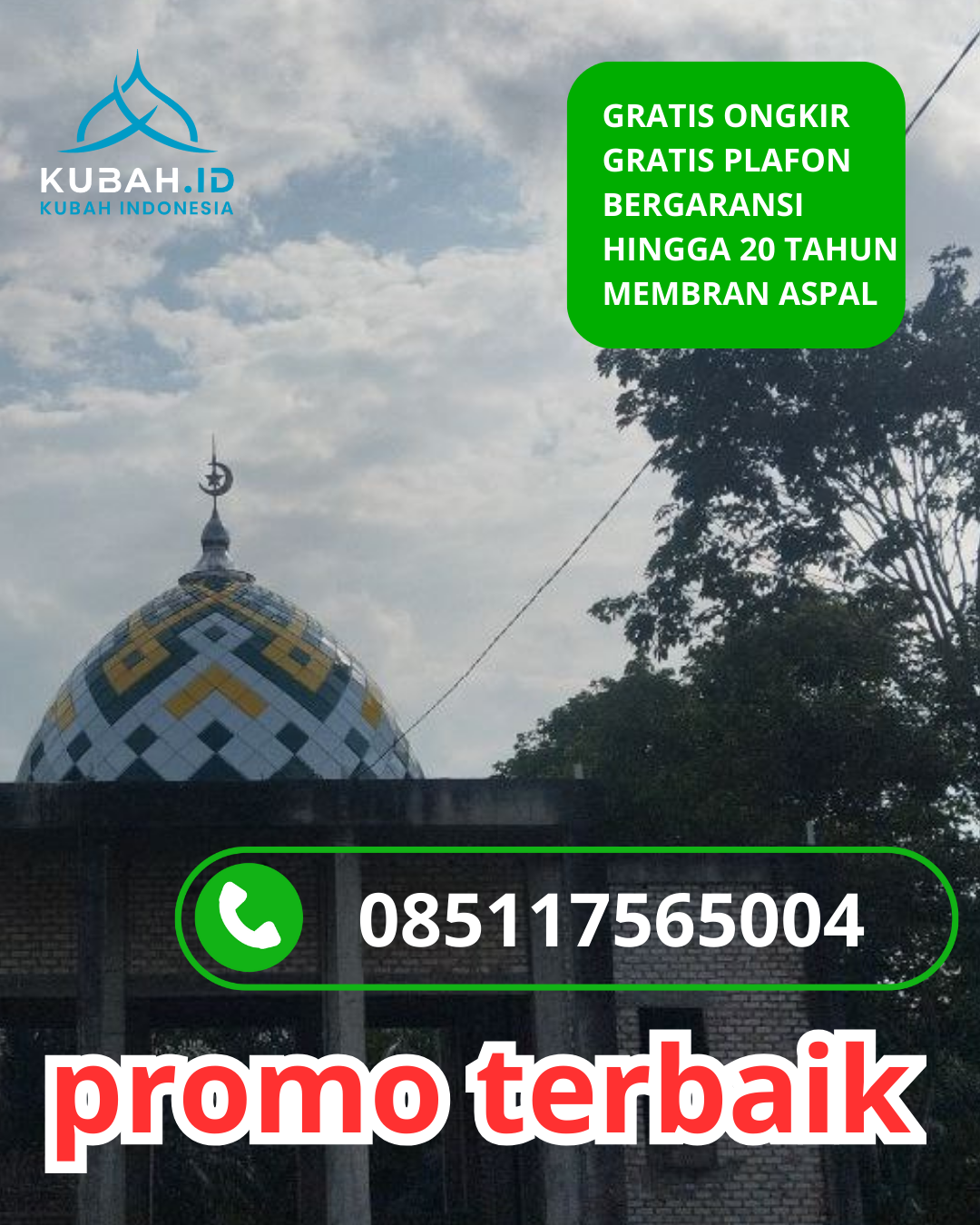 KUBAH MASJID GALVALUME DESAIN ELEGAN DI KEC. GEGER, KAB. BANGKALAN, JAWA TIMUR (WA: 085117565004)