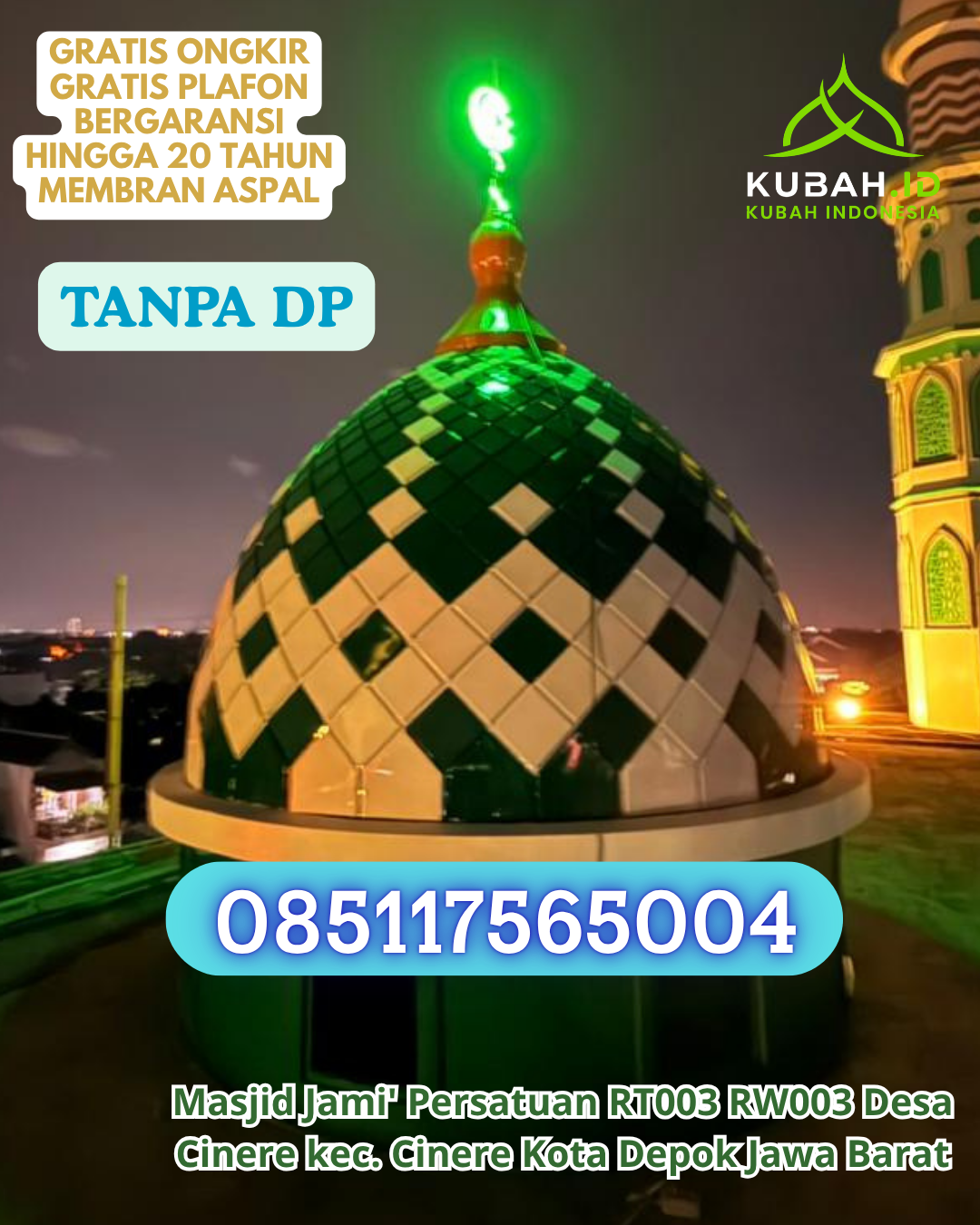 JUAL KUBAH MASJID GALVALUME HARGA MENARIK KEC. ATADEI KAB. LEMBATA PROV. NTT WA 085117565004
