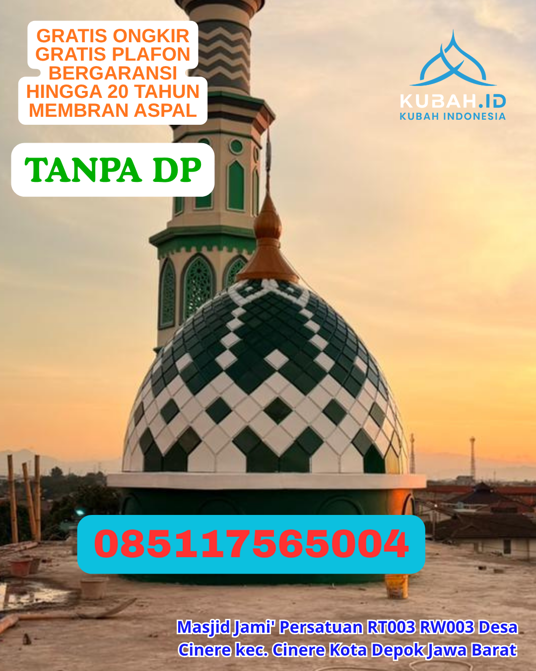 JUAL KUBAH MASJID ENAMEL TAMPILAN ELEGAN KEC. POLI POLIA KAB. KOLAKA TIMUR PROV. SULAWESI TENGGARA WA 085117565004
