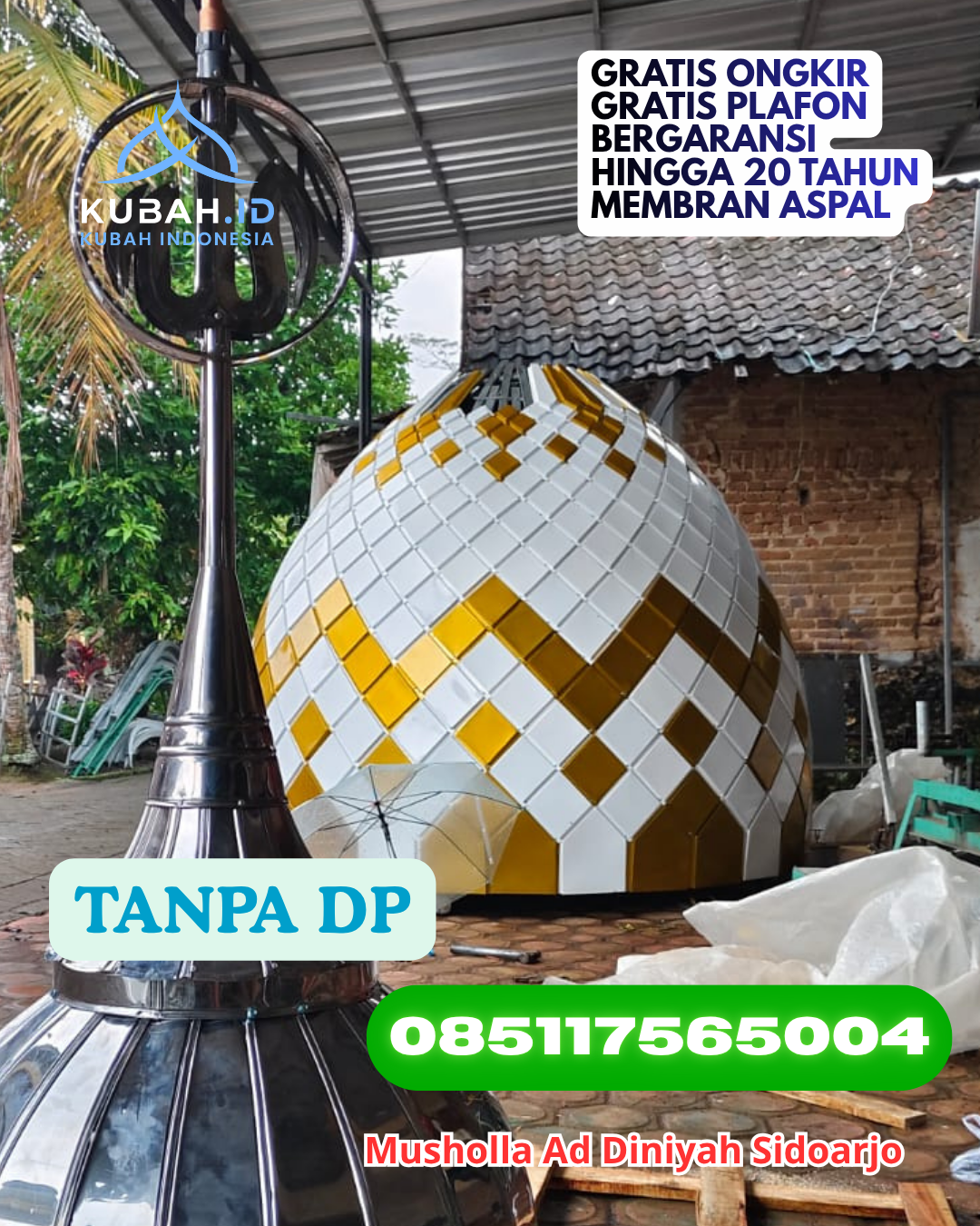 HARGA KUBAH MASJID ENAMEL TERJANGKAU KEC. PALU TIMUR KOTA PALU PROV. SULAWESI TENGAH WA 085117565004