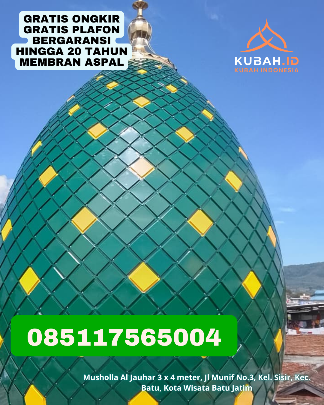 KUBAH STAINLESS STEEL MODERN MENGKILAP KEC. MALINAU SELATAN KAB. MALINAU KALIMANTAN UTARA WA 085117565004