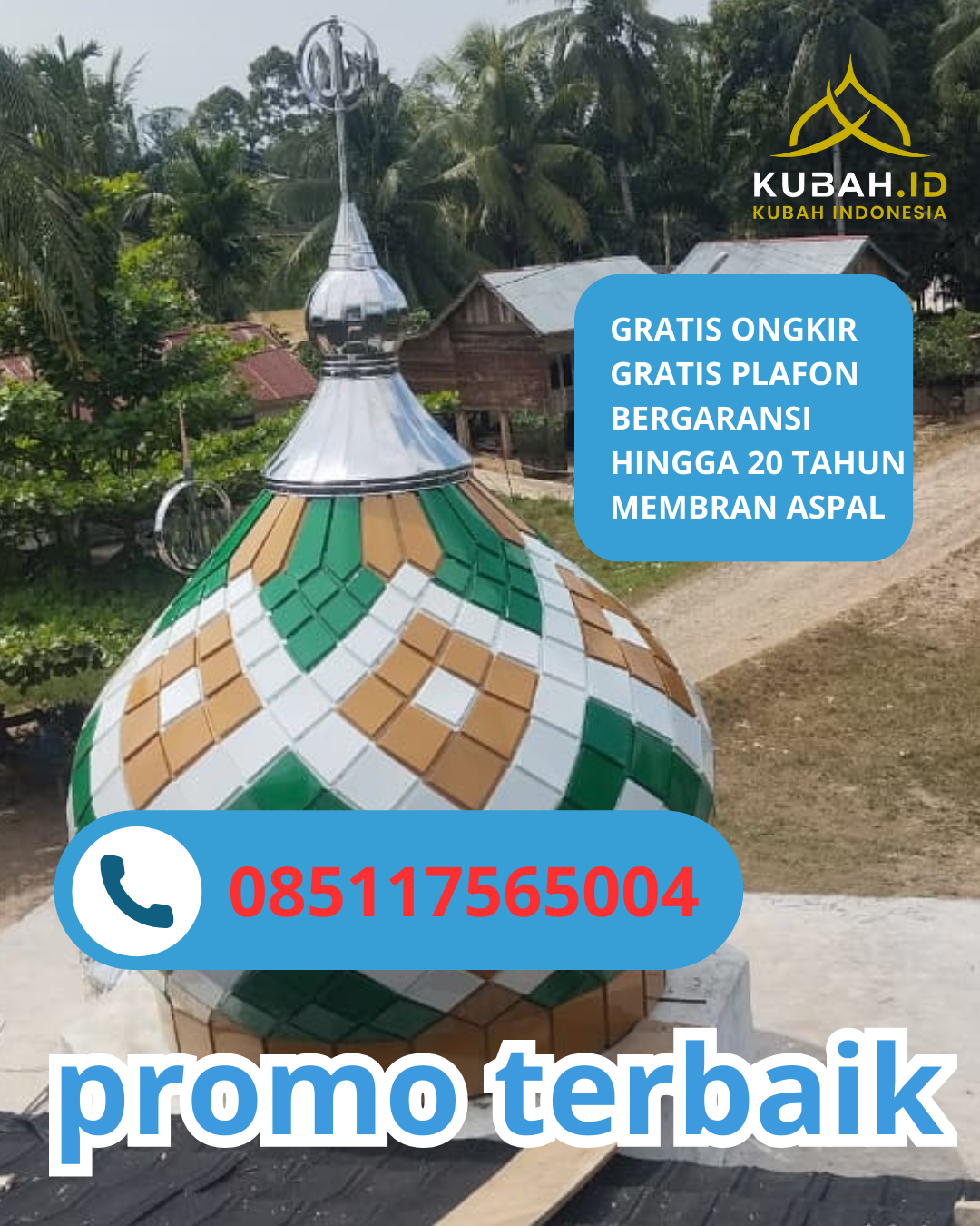 KUBAH MASJID GALVALUME HARGA TERJANGKAU DI KEC. GAPURA, KAB. SUMENEP, JAWA TIMUR (WA: 085117565004)