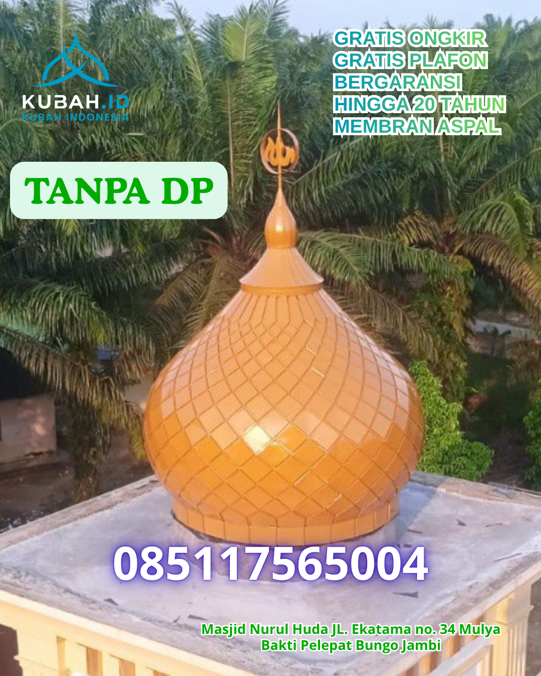 KUBAH MASJID GRC MODERN DAN KUAT KEC. BARANTI KAB. SIDENRENG RAPPANG PROV. SULAWESI SELATAN WA 085117565004