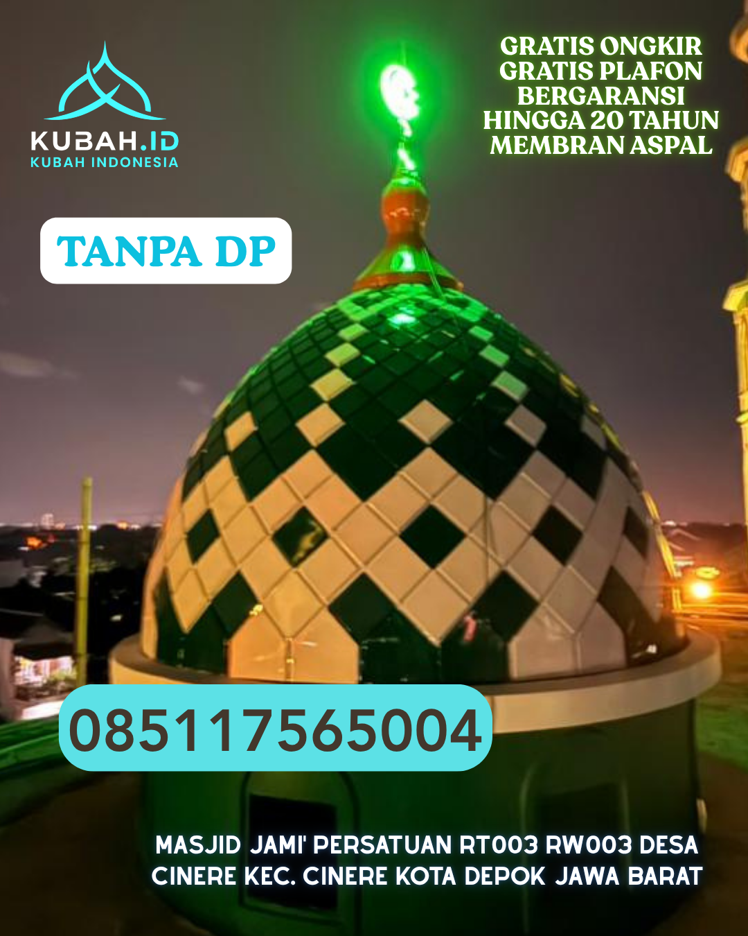 JUAL KUBAH MASJID ENAMEL WARNA EKSKLUSIF KEC. NITA KAB. SIKKA PROV. NTT WA 085117565004