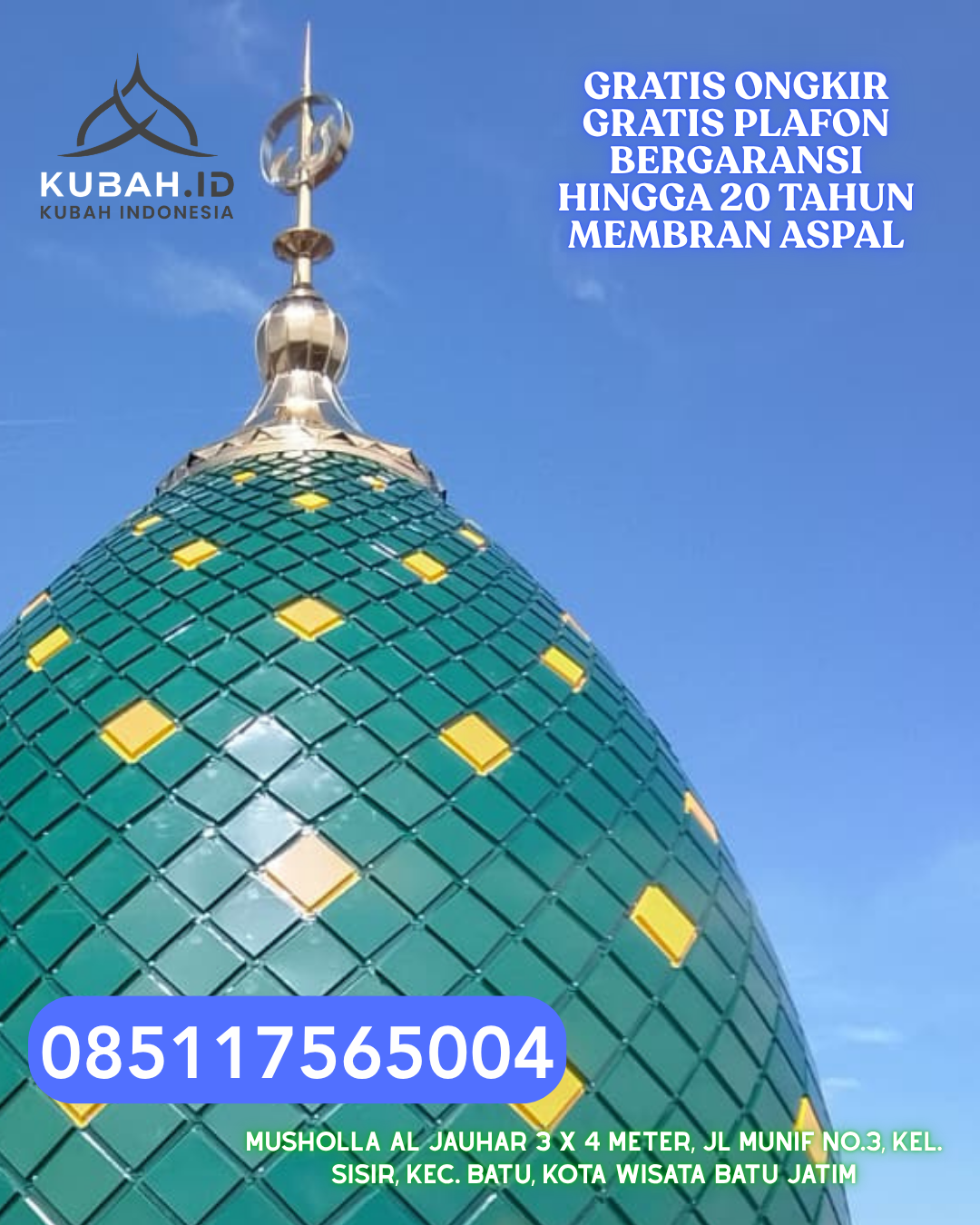 KUBAH GRC DESAIN MENARIK DAN KUAT KEC. DUSUN BARAT KAB. BARITO TIMUR KALIMANTAN TENGAH WA 085117565004