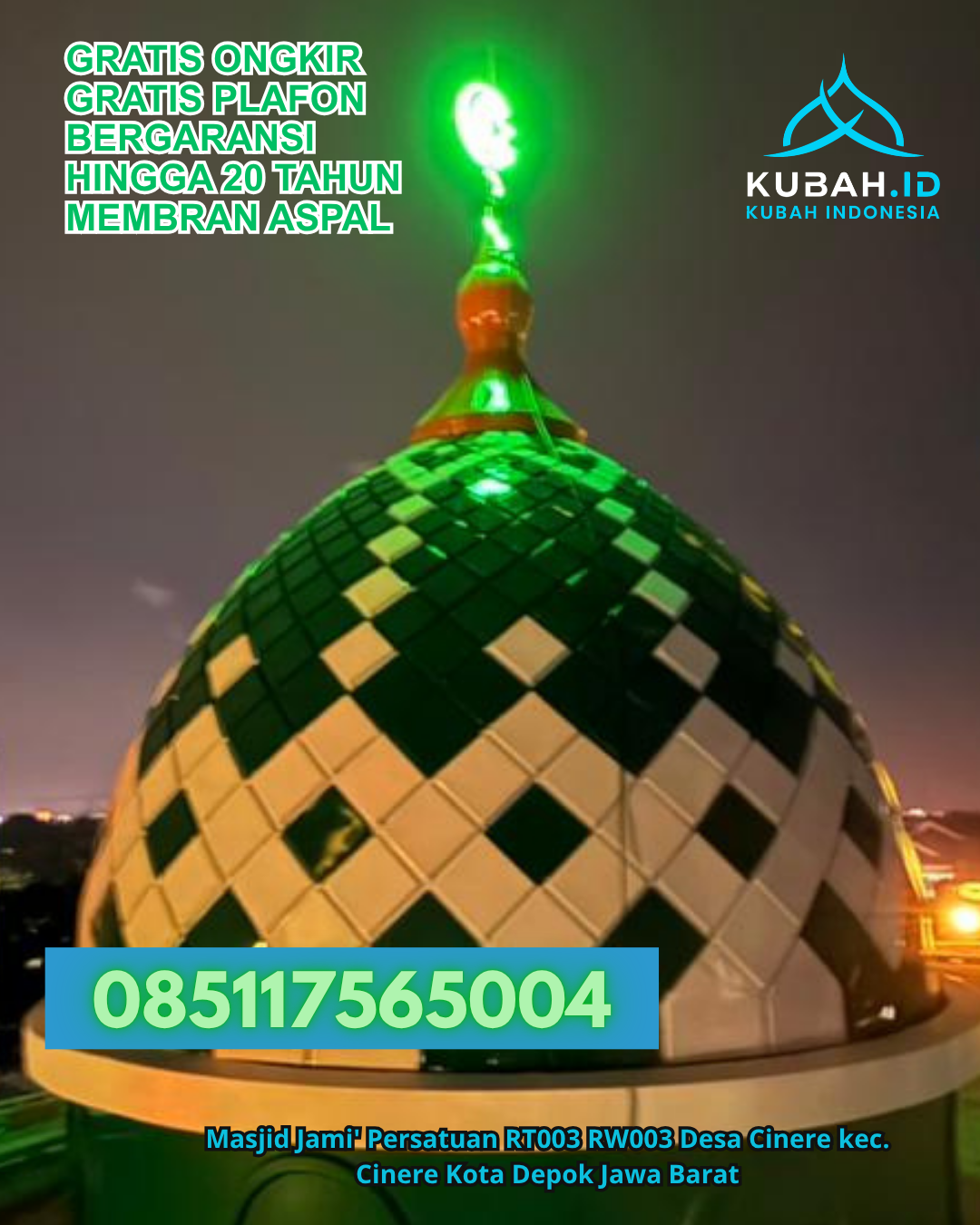 KUBAH GRC MINIMALIS HARGA BERSAHABAT KEC. SEKATAU KAB. BULUNGAN KALIMANTAN UTARA WA 085117565004