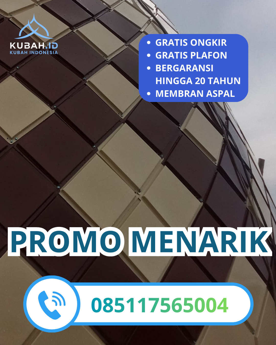 KUBAH MASJID GALVALUME HARGA TERJANGKAU DI KEC. SIMPANG MAMPLAM, KAB. BIREUEN, ACEH (WA: 085117565004)