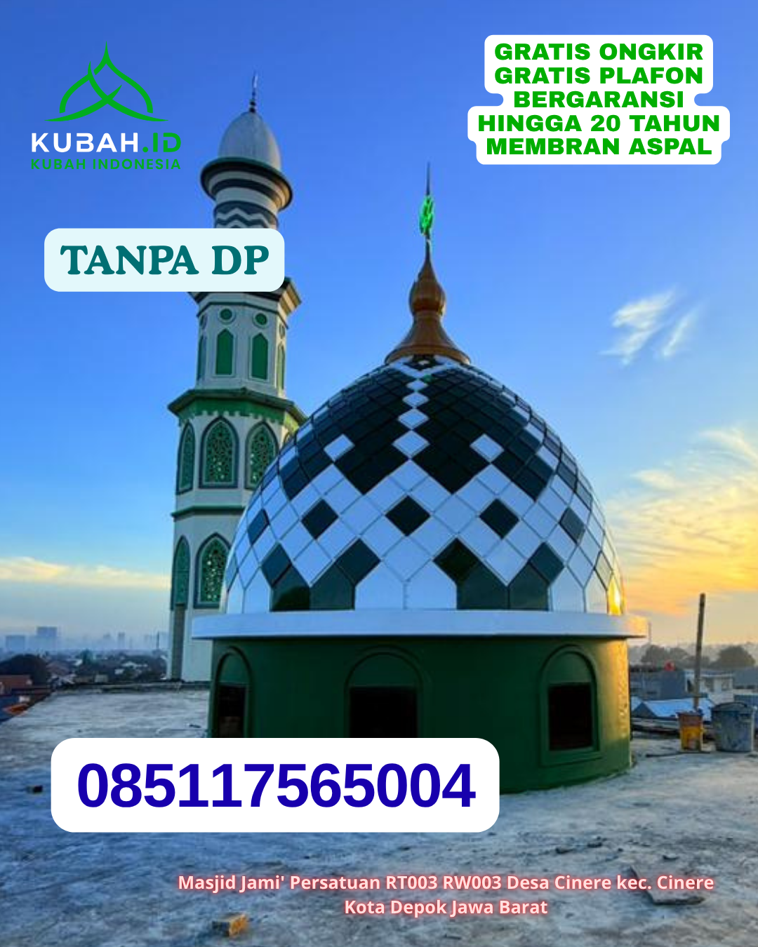 PABRIK KUBAH MASJID GRC TERPERCAYA KEC. DOLO SELATAN KAB. SIGI PROV. SULAWESI TENGAH WA 085117565004