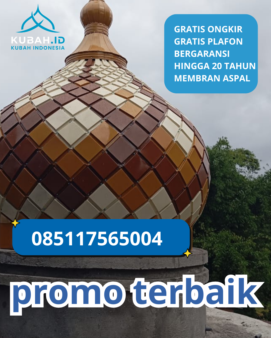 KUBAH MASJID GALVALUME DESAIN ELEGAN DI KEC. LENTENG, KAB. SUMENEP, JAWA TIMUR (WA: 085117565004)