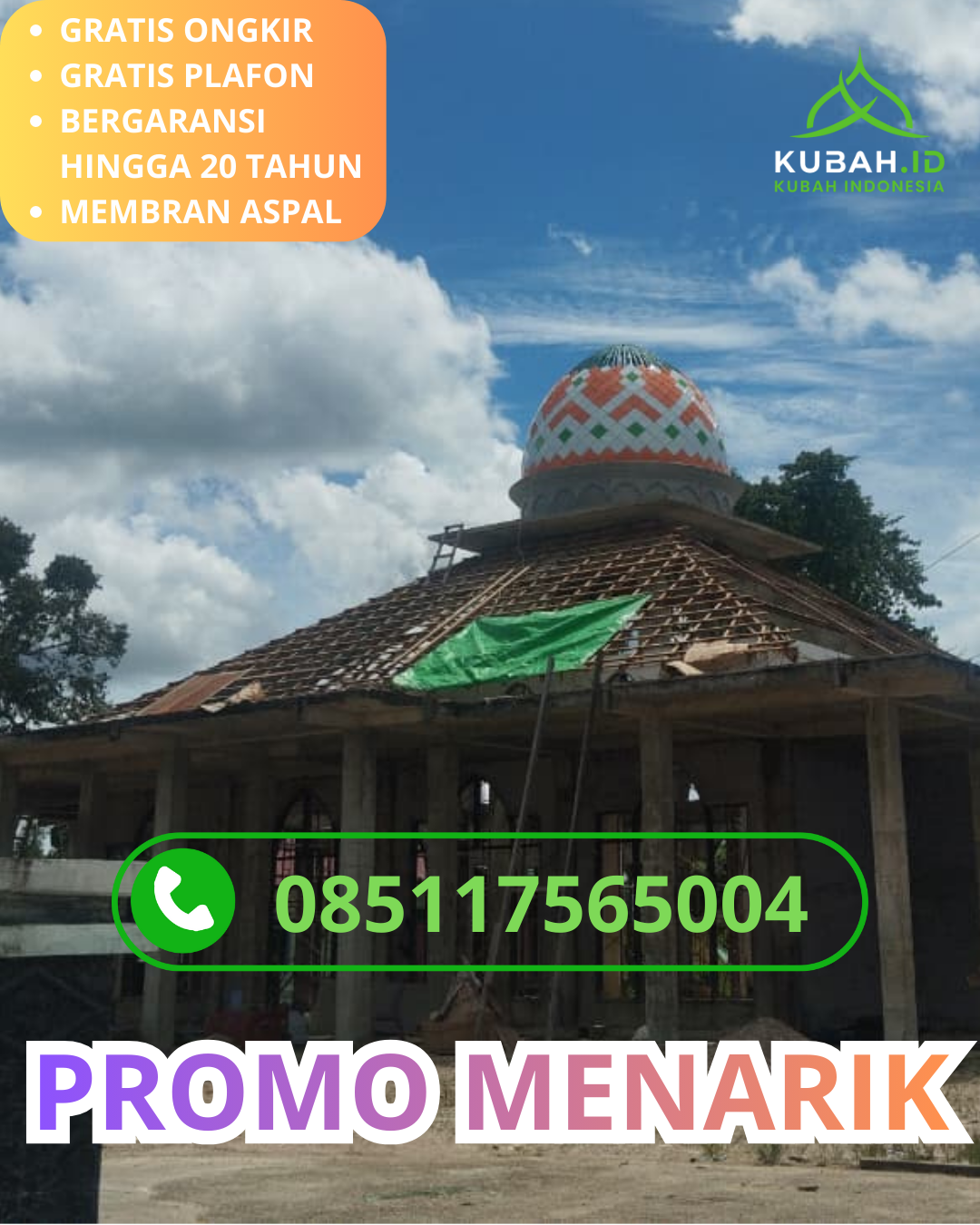 PUSAT KUBAH MASJID GALVALUME BERKUALITAS DI KEC. KOTAGEDE, KOTA YOGYAKARTA (WA: 085117565004)