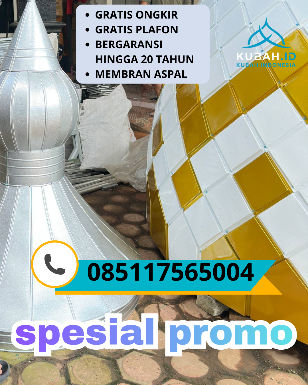 KUBAH MASJID GALVALUME BERKUALITAS BERGARANSI DI KEC. SIMEULUE TENGAH, KAB. SIMEULUE, ACEH (WA: 085117565004)