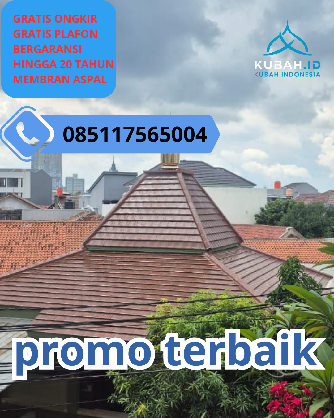 KUBAH MASJID GALVALUME DESAIN ELEGAN DI KEC. PETERONGAN, KAB. JOMBANG, JAWA TIMUR (WA: 085117565004)
