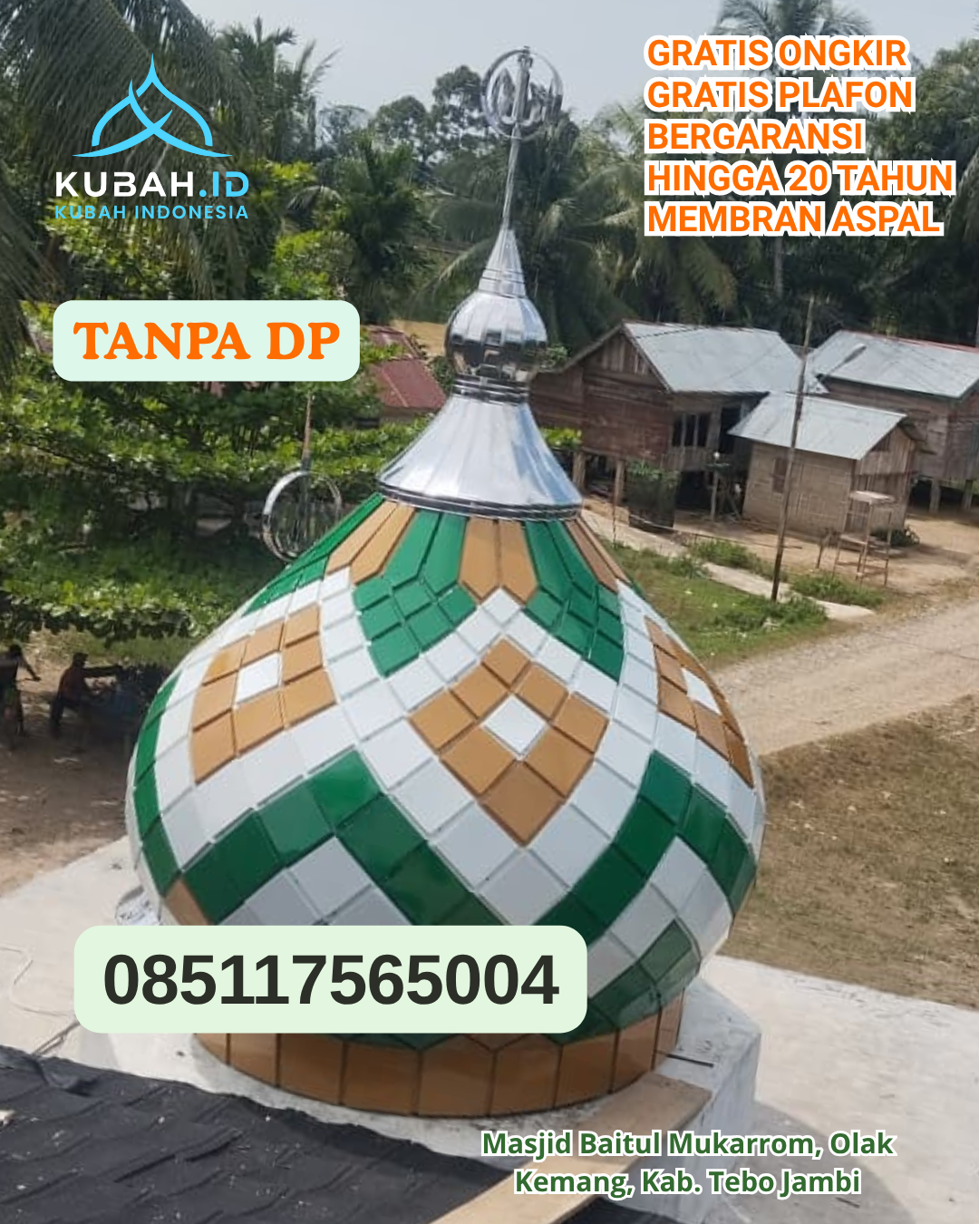KUBAH MASJID GRC FINISHING RAPI KEC. TEBET JAKARTA SELATAN PROV. JAKARTA WA 085117565004