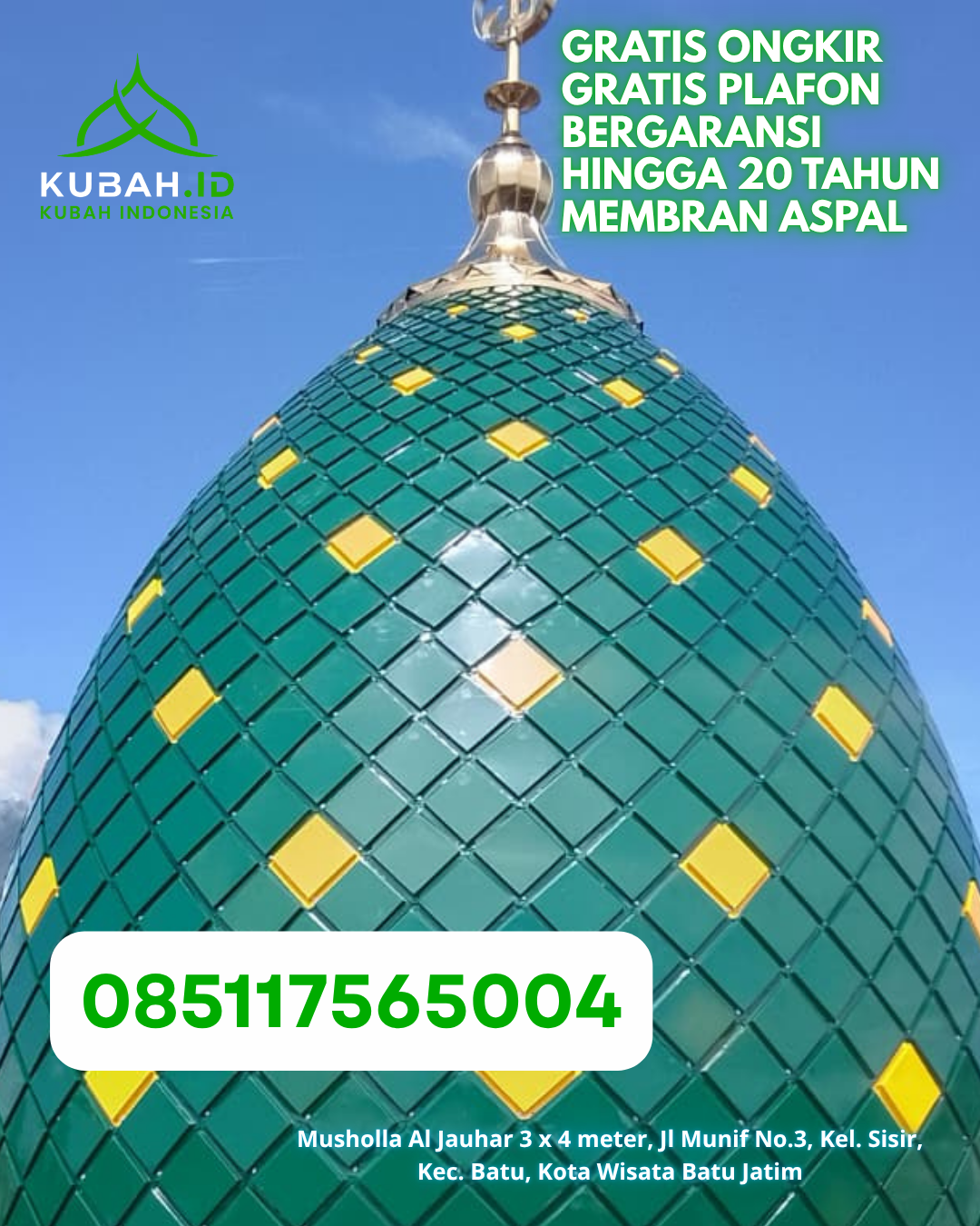 KUBAH STAINLESS STEEL MODERN MENGKILAP KEC. MAKASSAR KOTA MAKASSAR SULAWESI SELATAN WA 085117565004