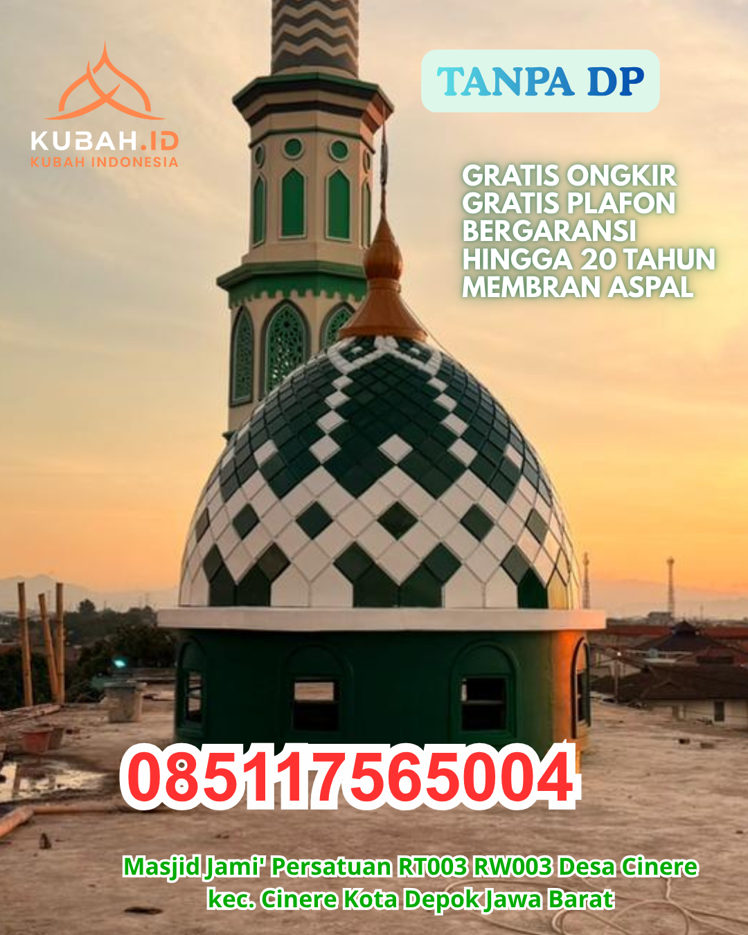 JUAL KUBAH MASJID HARGA BERSAING KEC. BAITO KAB. KONAWE SELATAN PROV. SULAWESI TENGGARA WA 085117565004