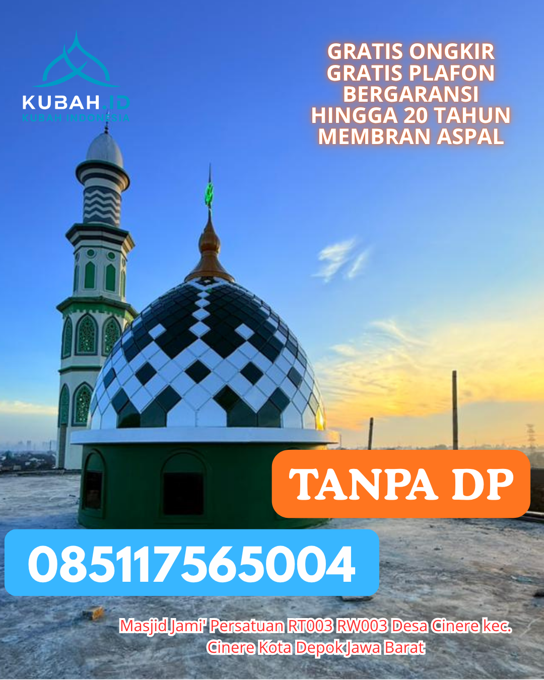 KUBAH MASJID ENAMEL ELEGAN TAHAN LAMA KEC. UJUNG LOE KAB. BULUKUMBA SULAWESI SELATAN WA 085117565004
