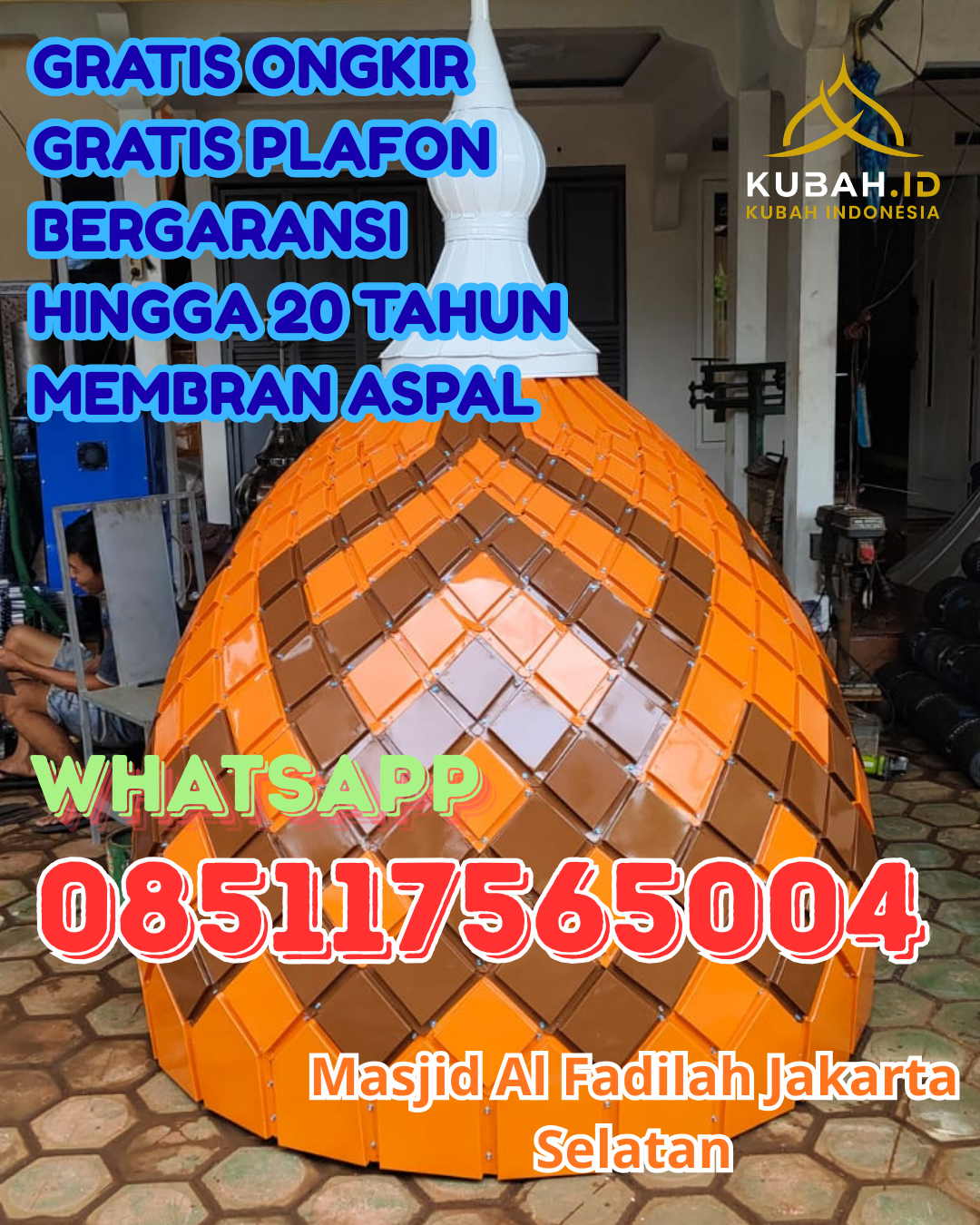 PABRIK KUBAH MASJID GRC MODERN DI PARIANGAN, TANAH DATAR, SUMATERA BARAT (WA: 085117565004)