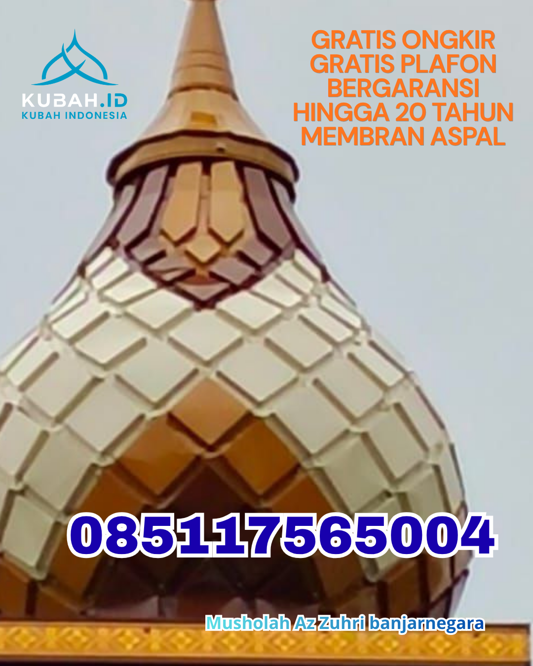 KUBAH MASJID GRC BERKUALITAS DI BANYUASIN I (WA: 085117565004)