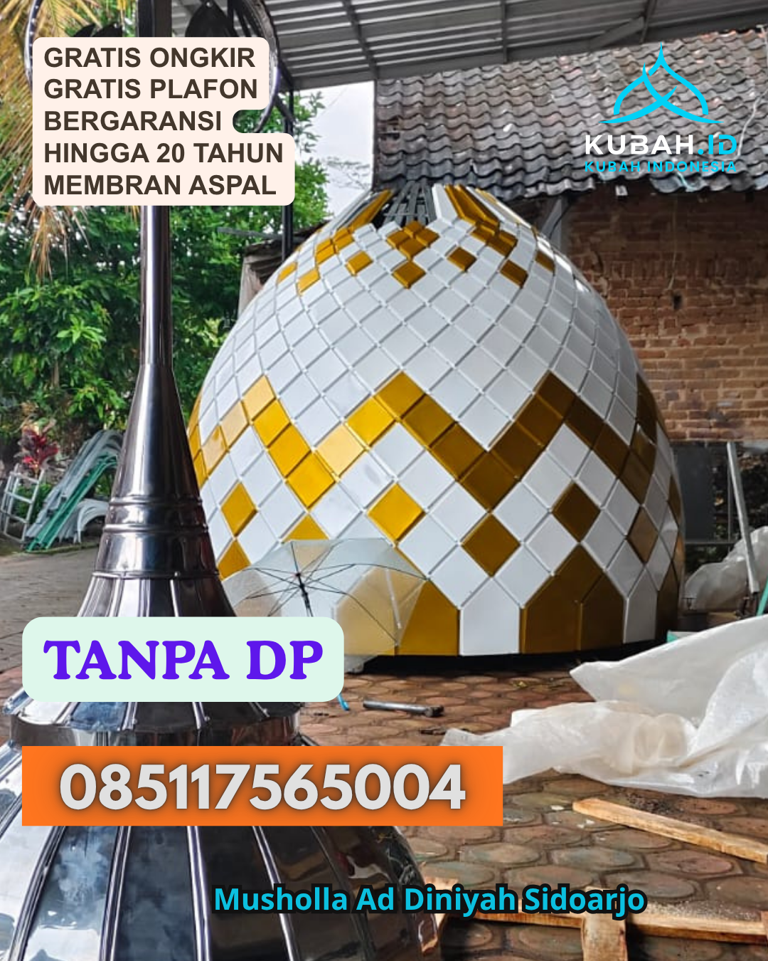 KUBAH MASJID GRC BERKUALITAS KEC. LUWUK UTARA KAB. BANGGAI PROV. SULAWESI TENGAH WA 085117565004