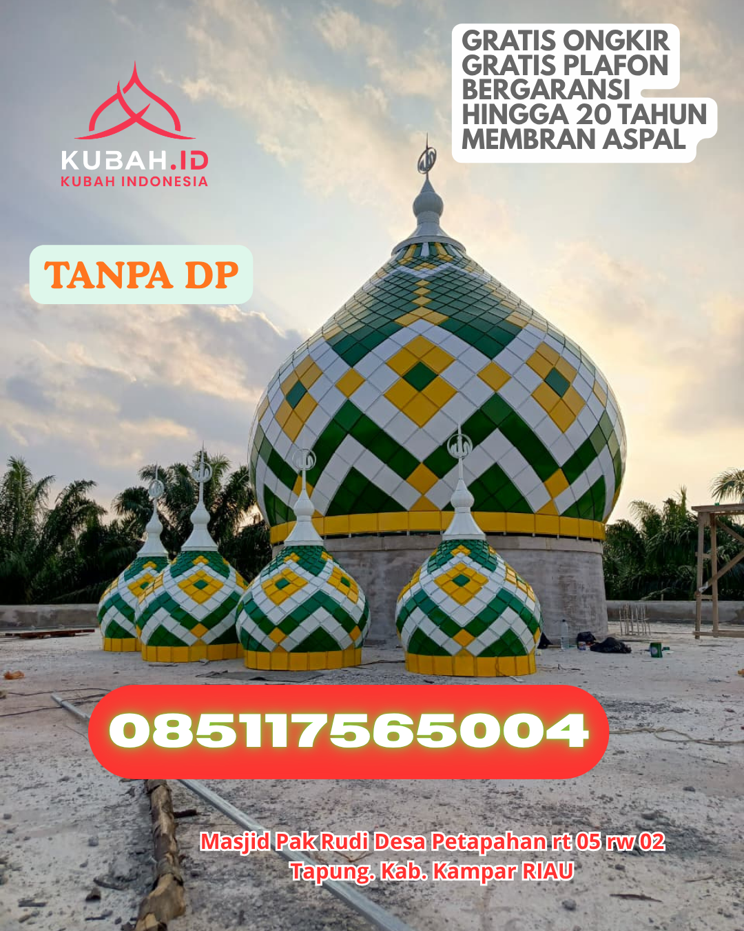 HARGA KUBAH MASJID ENAMEL LANGSUNG PRODUKSI KEC. KATIKUTANA SELATAN KAB. SUMBA TENGAH PROV. NTT WA 085117565004