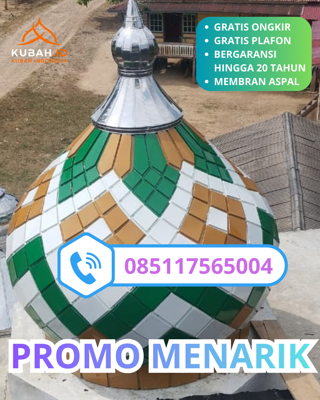 PUSAT KUBAH MASJID GALVALUME MODERN DI KEC. SYIAH KUALA, KOTA BANDA ACEH, ACEH (WA: 085117565004)