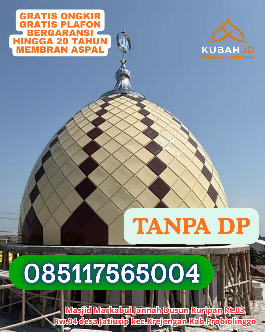 KUBAH GRC MINIMALIS HARGA BERSAHABAT KEC. BARRU KAB. BARRU SULAWESI SELATAN WA 085117565004