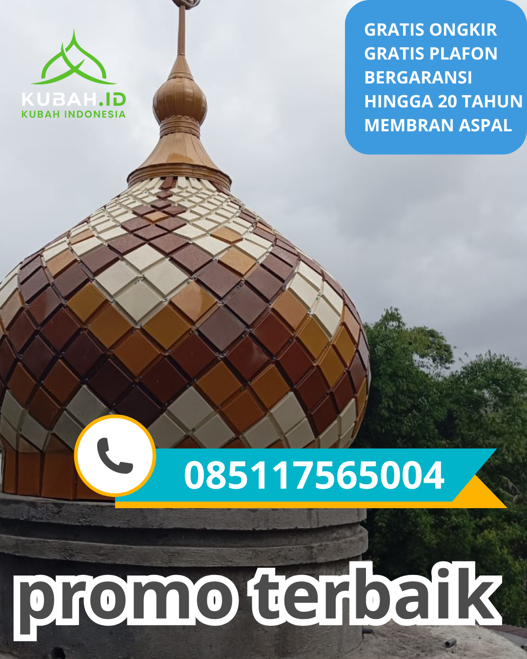 KUBAH MASJID GALVALUME HARGA TERJANGKAU DI KEC. KANIGARAN, KOTA PROBOLINGGO, JAWA TIMUR (WA: 085117565004)