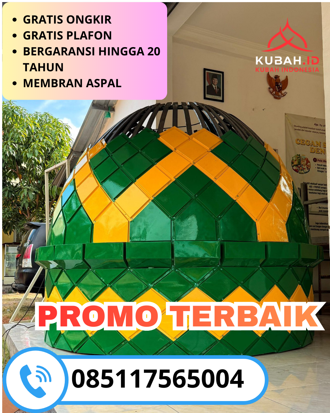 JUAL KUBAH MASJID GALVALUM TAHAN LAMA DI KEC. BUNGURSARI, KOTA TASIKMALAYA (WA: 085117565004)