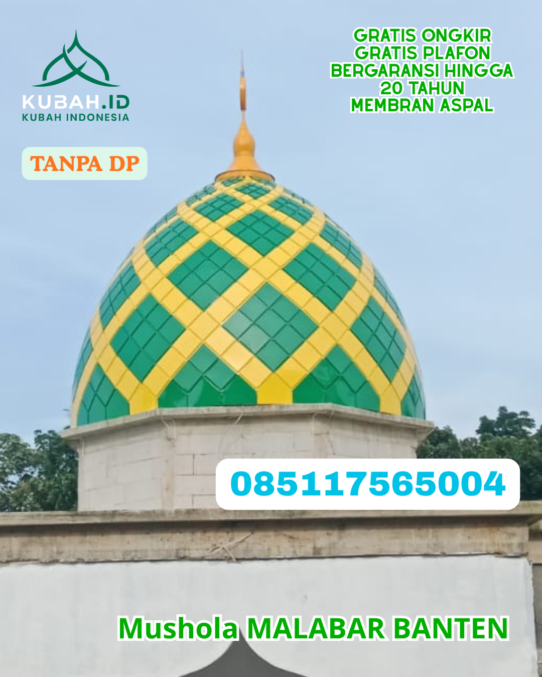 KUBAH MASJID GALVALUME DESAIN MODERN KEC. CENGKARENG JAKARTA BARAT PROV. JAKARTA WA 085117565004
