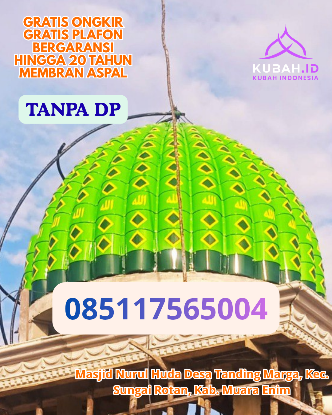 KUBAH MASJID GRC DESAIN TERBARU KEC. PANTAI BARU KAB. ROTE NDAO PROV. NTT WA 085117565004