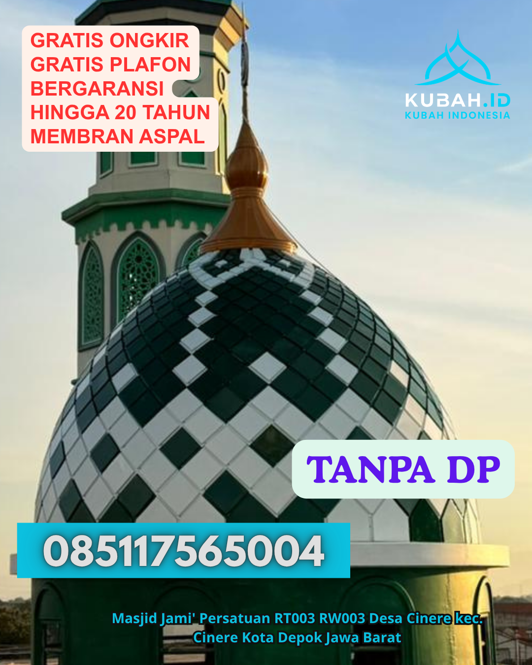 PRODUSEN KUBAH MASJID GRC TERBAIK KEC. KESU KAB. TORAJA UTARA PROV. SULAWESI SELATAN WA 085117565004