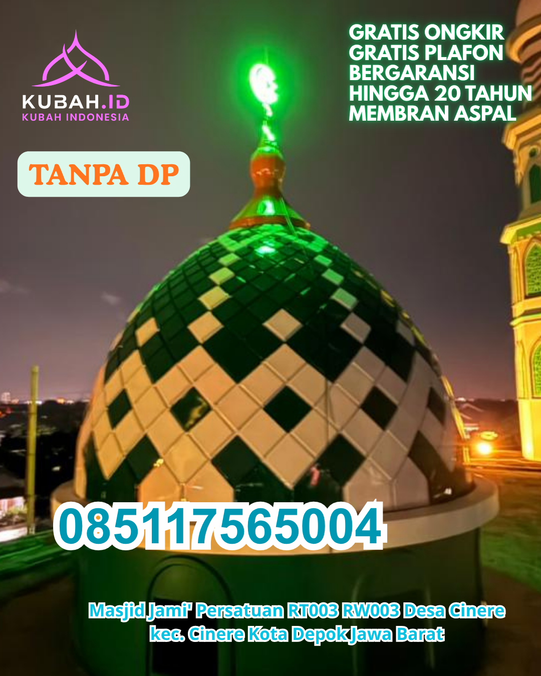 JUAL KUBAH MASJID GALVALUME HARGA MENARIK KEC. RAIJUA KAB. SABU RAIJUA PROV. NTT WA 085117565004