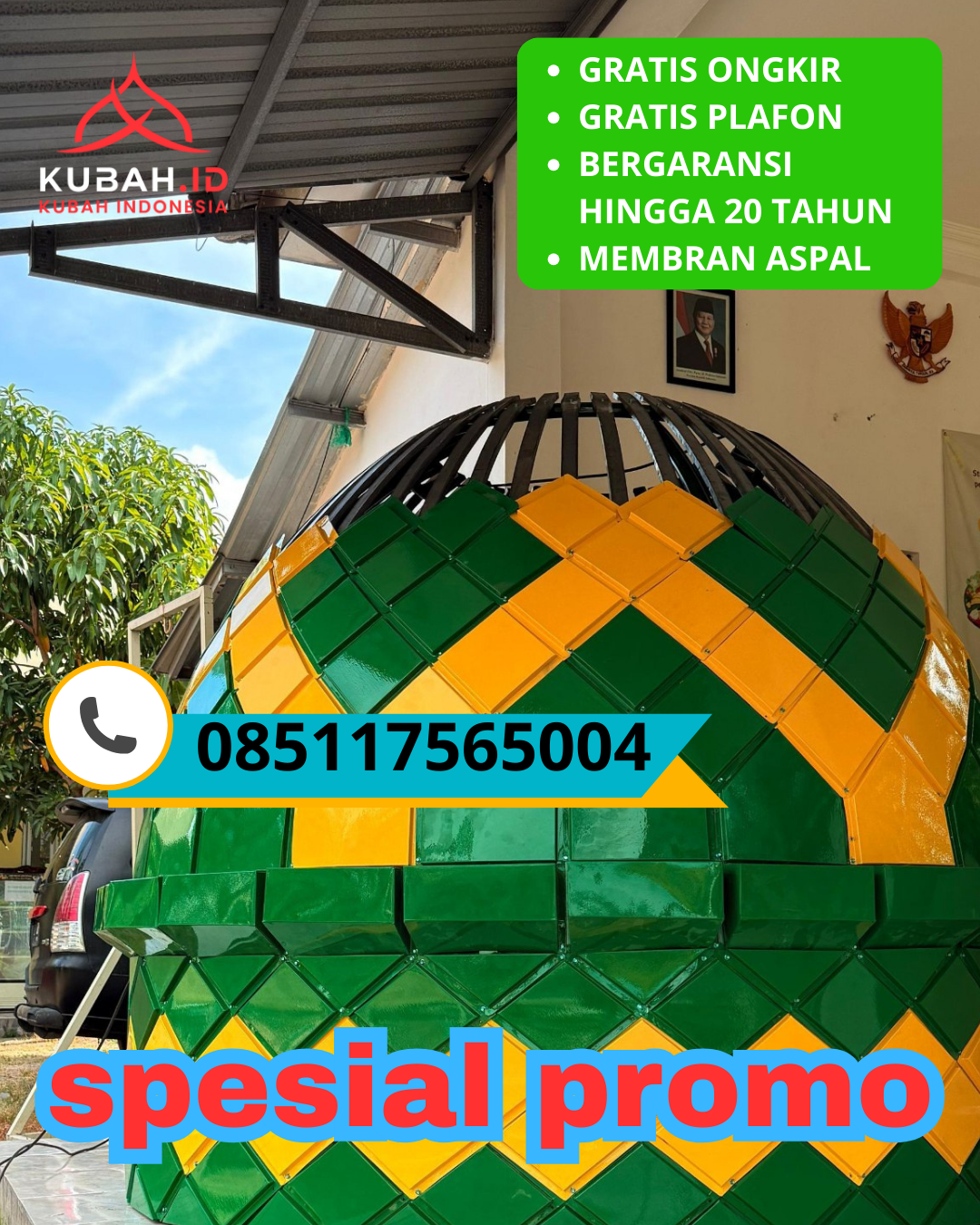 JUAL KUBAH MASJID GALVALUME TAHAN LAMA DI KEC. SIMEULUE TIMUR, KAB. SIMEULUE, ACEH (WA: 085117565004)