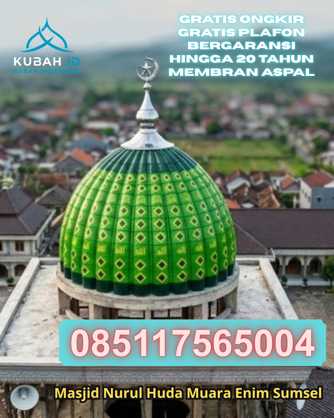 JUAL KUBAH MASJID GRC PREMIUM DI MANNA, BENGKULU SELATAN, BENGKULU (WA: 085117565004)