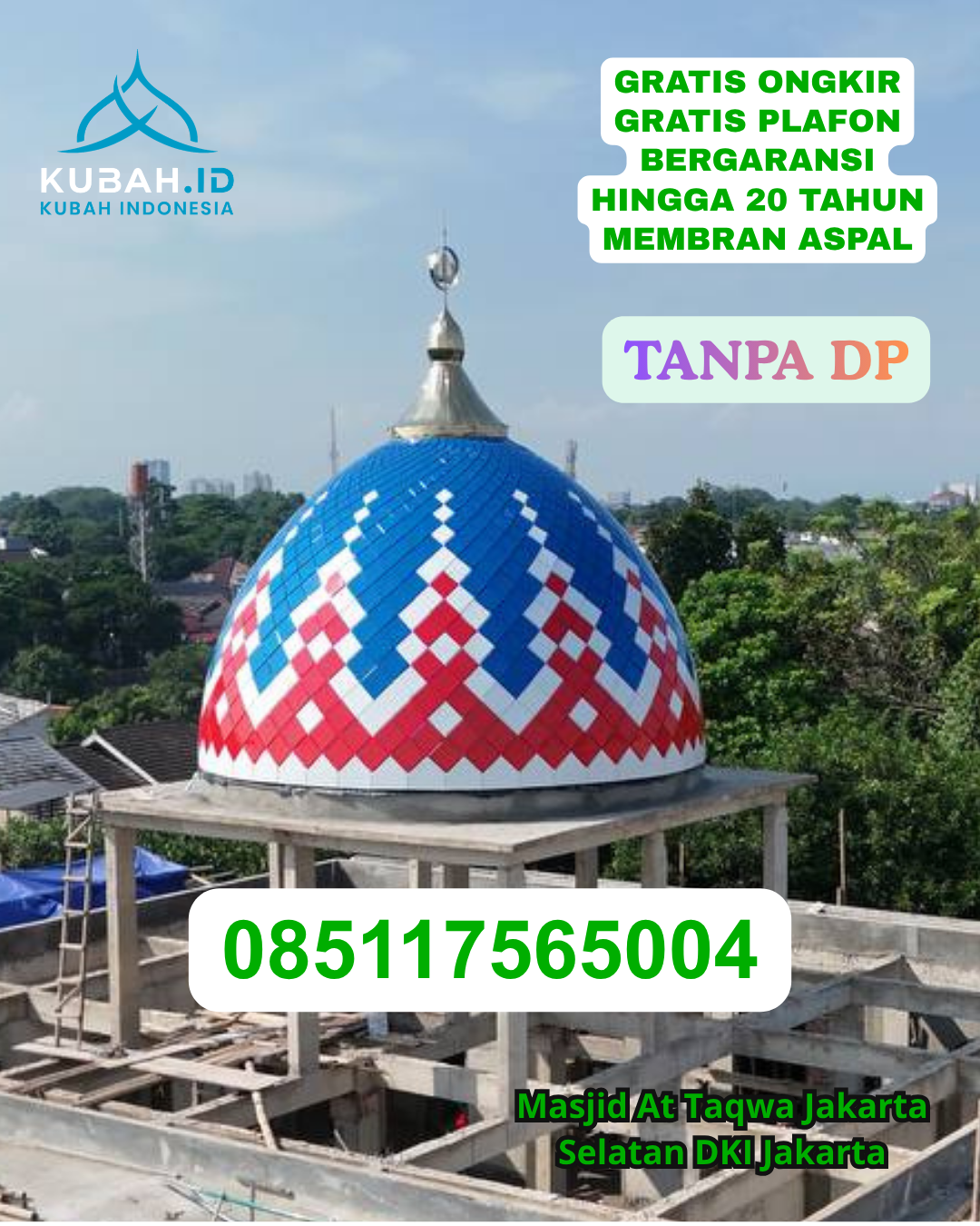 PABRIK KUBAH MASJID ENAMEL PILIHAN MASJID KEC. CICENDO KOTA BANDUNG PROV. JABAR WA 085117565004