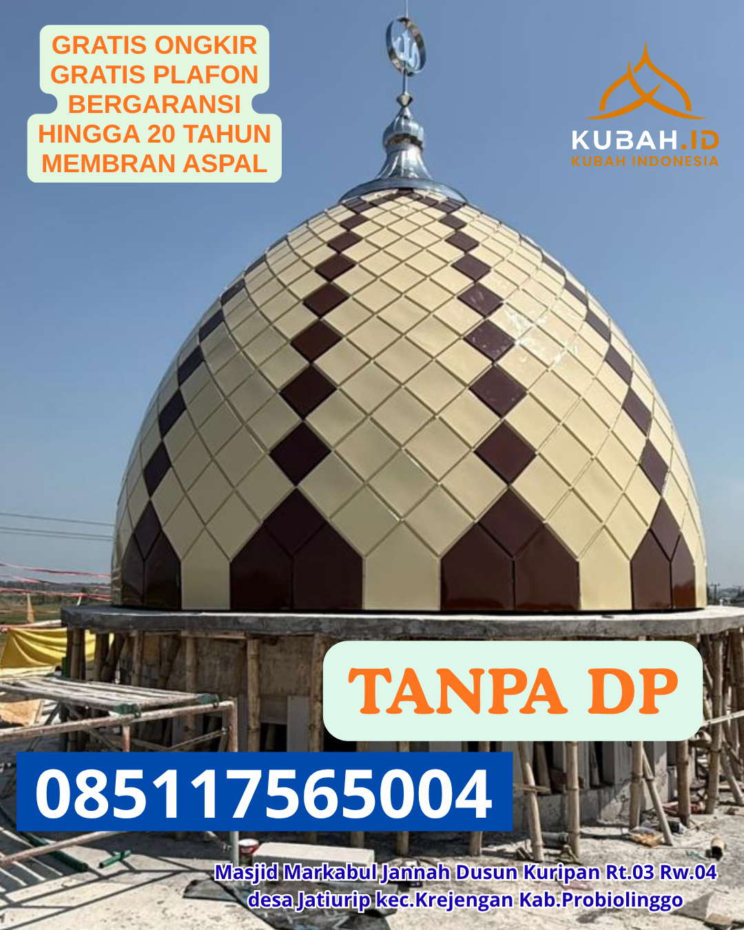 KUBAH GALVALUME KUAT ANTI KARAT KEC. ALLA KAB. ENREKANG SULAWESI SELATAN WA 085117565004