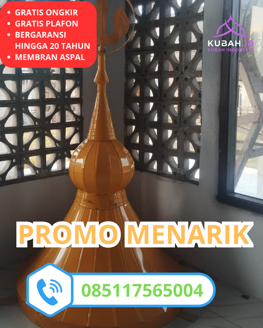 KUBAH MASJID GALVALUME HARGA TERJANGKAU DI KEC. PANEKAN, KAB. MAGETAN, JAWA TIMUR (WA: 085117565004)