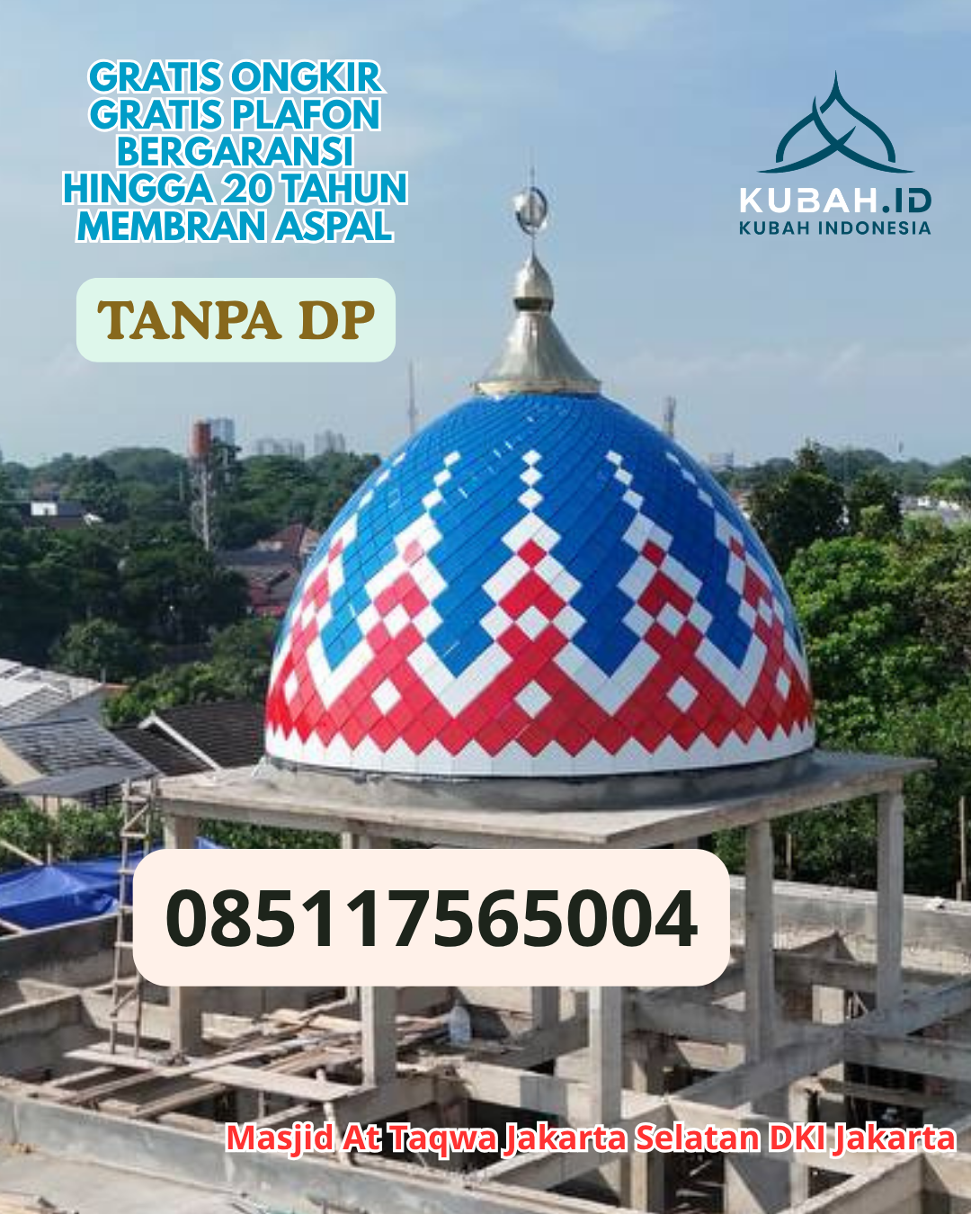 KUBAH MASJID ENAMEL WARNA MENAWAN KEC. KARAWANG BARAT KAB. KARAWANG PROV. JABAR WA 085117565004