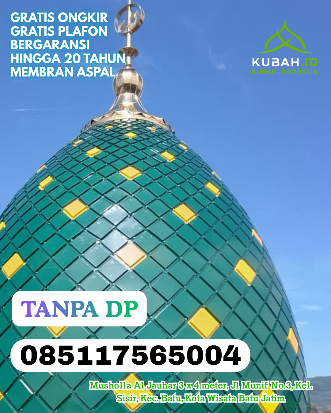 PABRIK KUBAH MASJID ENAMEL TERBAIK KEC. PENRANG KAB. WAJO PROV. SULAWESI SELATAN WA 085117565004