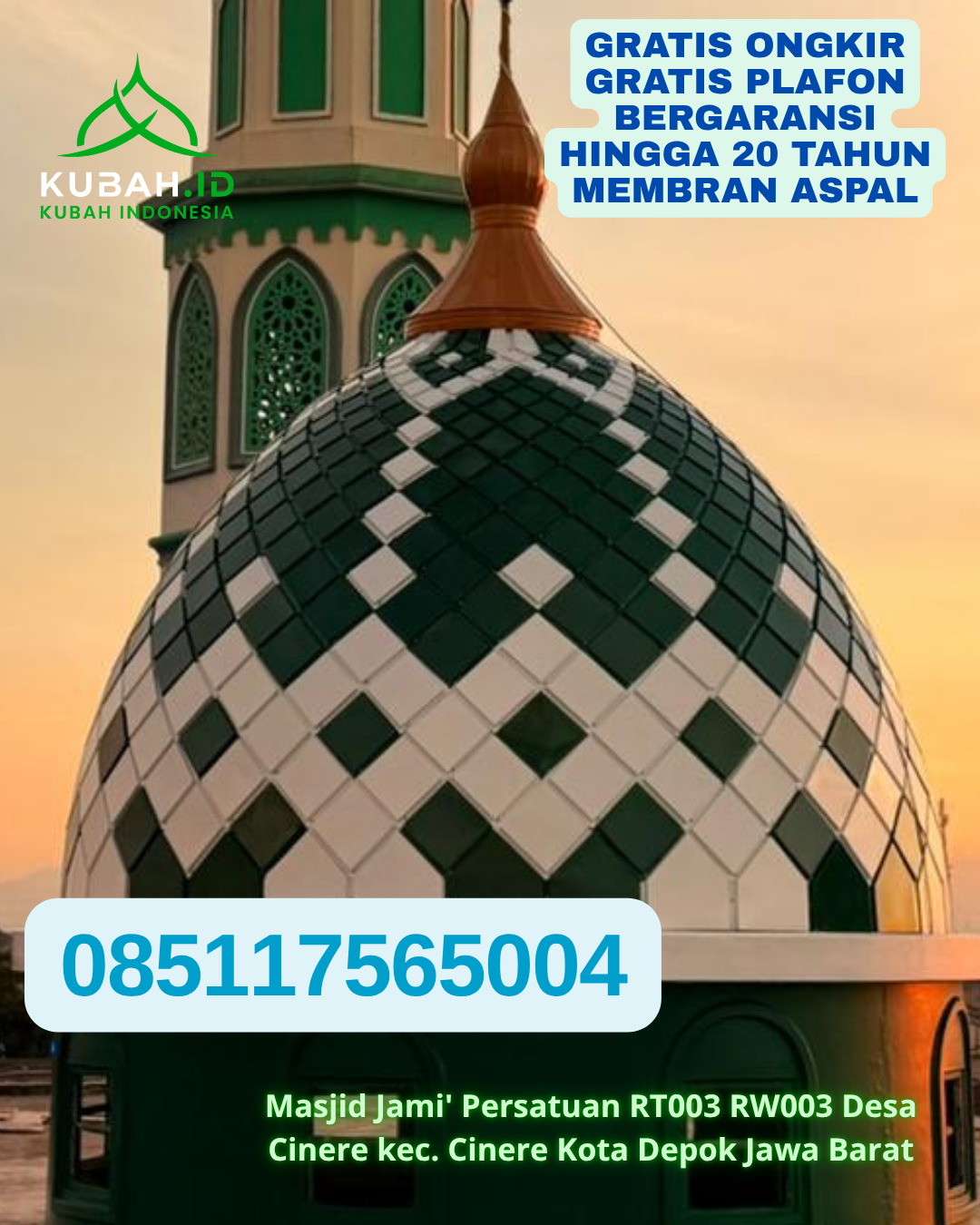 HARGA KUBAH GRC HEMAT BERKUALITAS KEC. PANAKKUKANG KOTA MAKASSAR SULAWESI SELATAN WA 085117565004