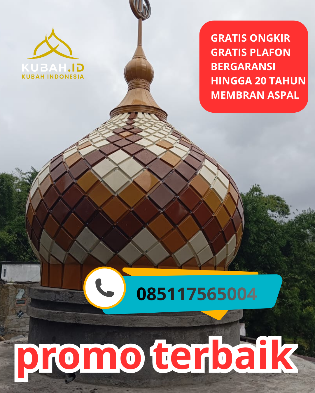 PABRIK KUBAH MASJID GALVALUME MODERN DI KEC. PARE, KAB. KEDIRI, JAWA TIMUR (WA: 085117565004)