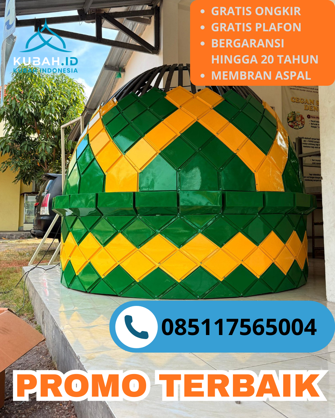 PRODUSEN KUBAH MASJID GALVALUM EKSKLUSIF DI KEC. TAMANSARI, KOTA TASIKMALAYA (WA: 085117565004)