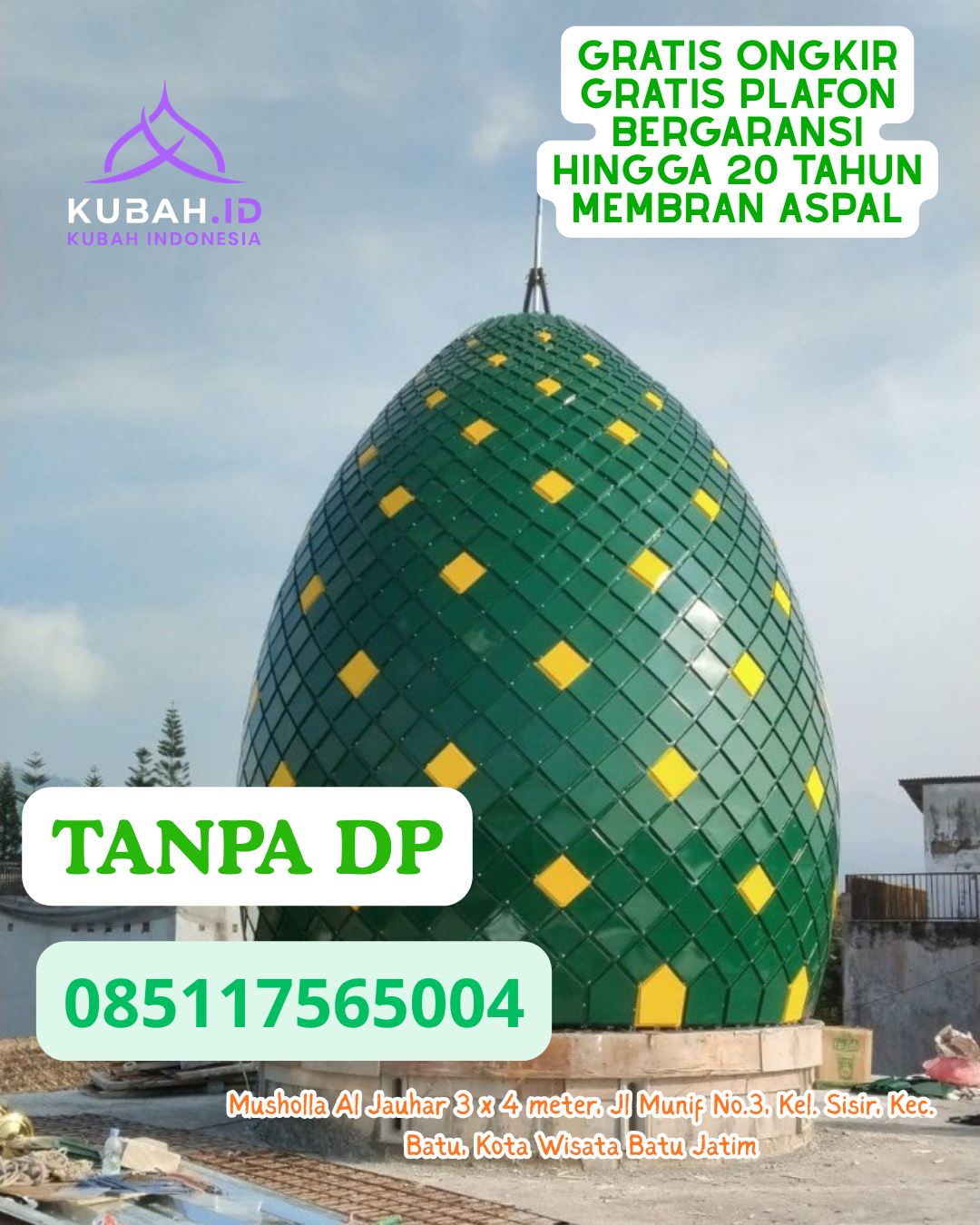 KUBAH STAINLESS STEEL MODERN MENGKILAP KEC. PAJUKUKANG KAB. BANTAENG SULAWESI SELATAN WA 085117565004
